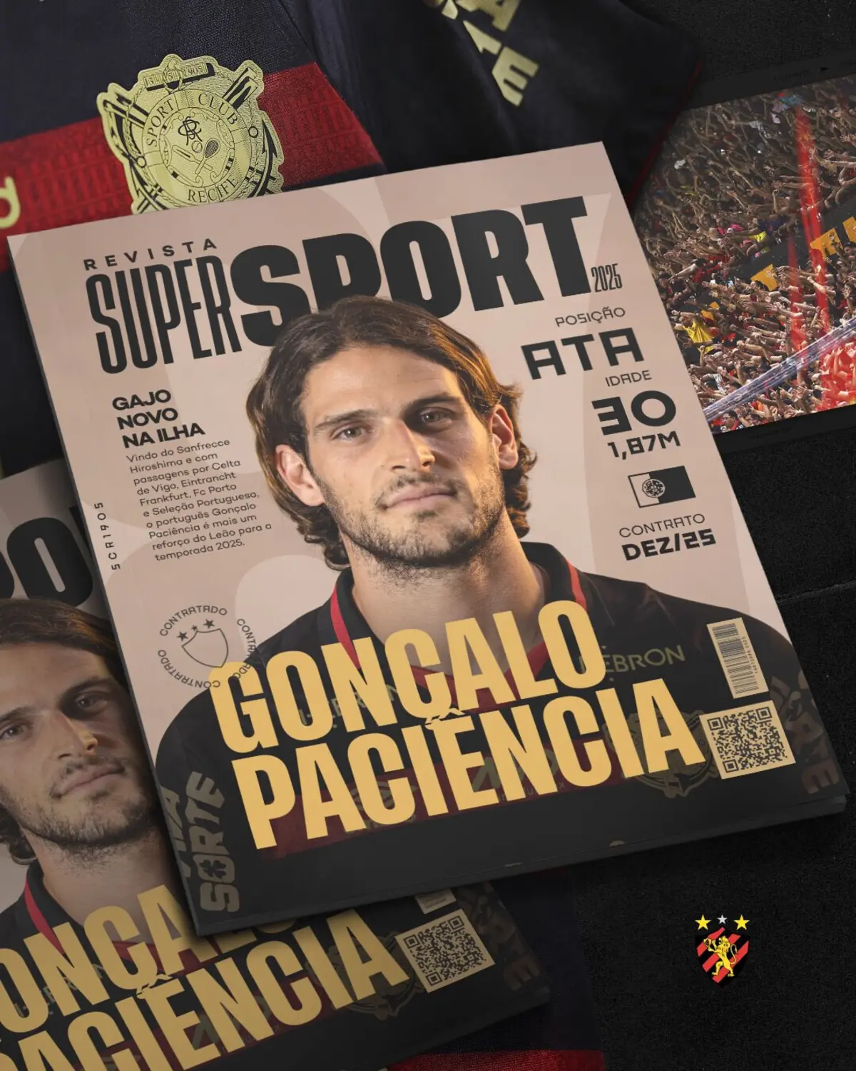 Imagem de contexto do artigo Oficial: Gonçalo Paciência reforça Sport Recife de Pepa