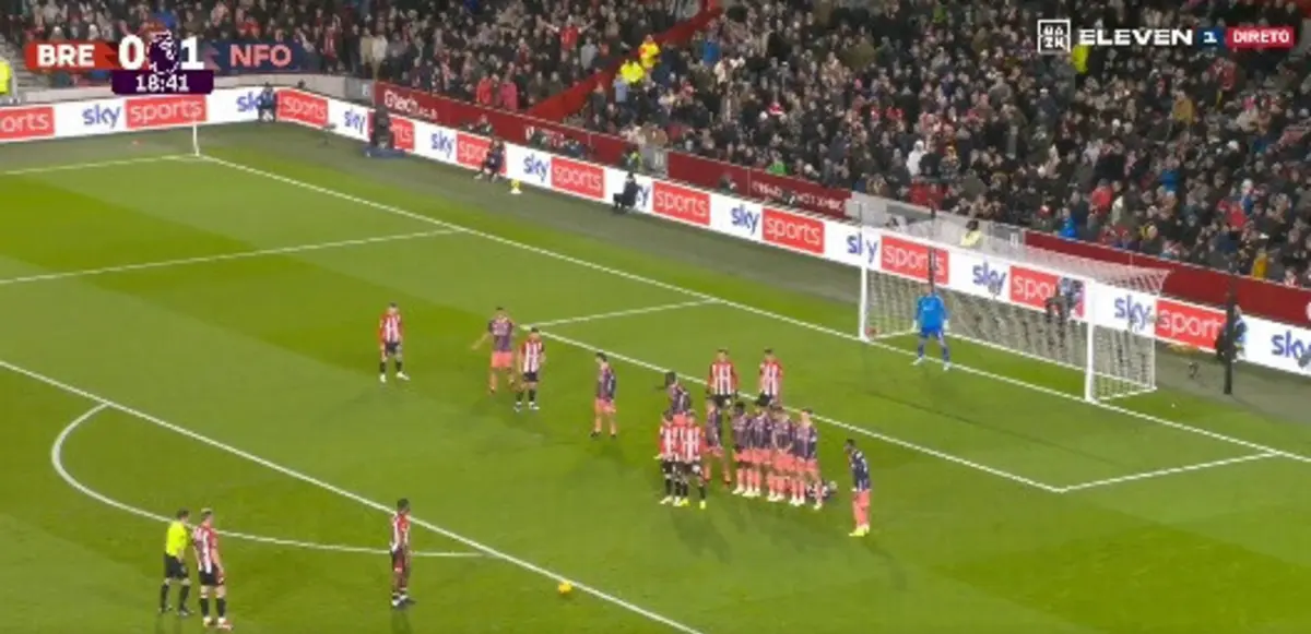 Golo de Ivan Toney (créditos: DAZN)