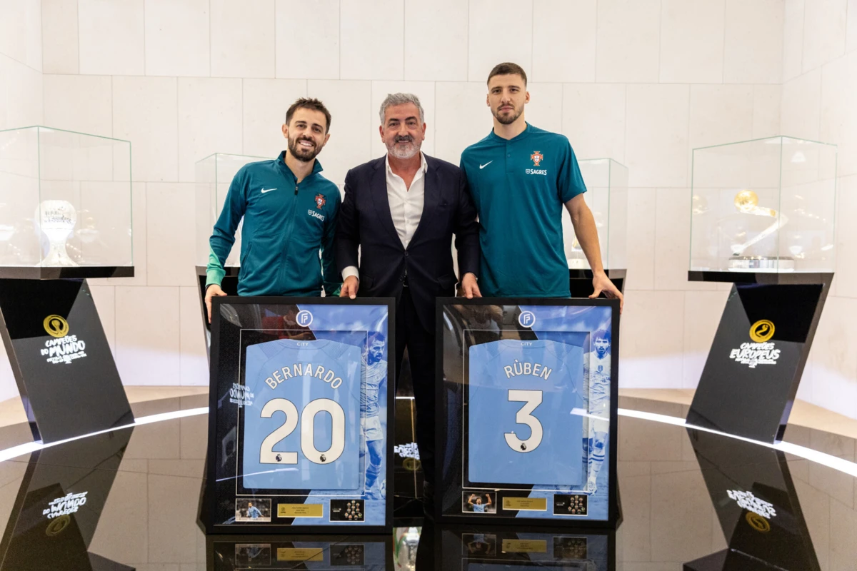 Bernardo Silva, Joaquim Evangelista e Rúben Dias