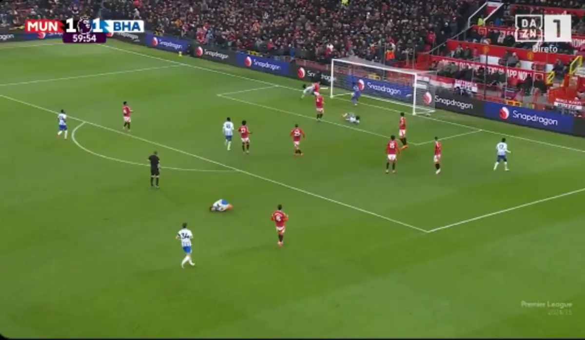 Imagem de contexto do artigo Mitoma marcou e colocou o Brighton de novo a vencer o United. Veja o golo