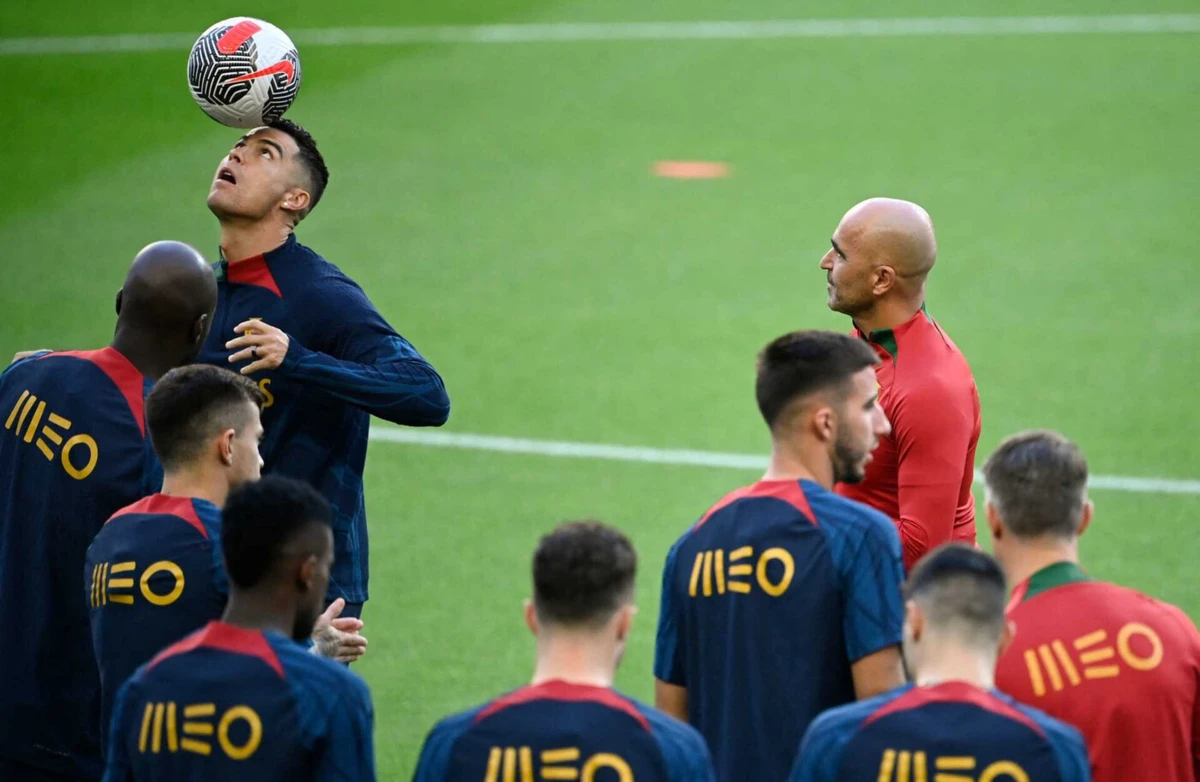 Cristiano Ronaldo e Roberto Martínez