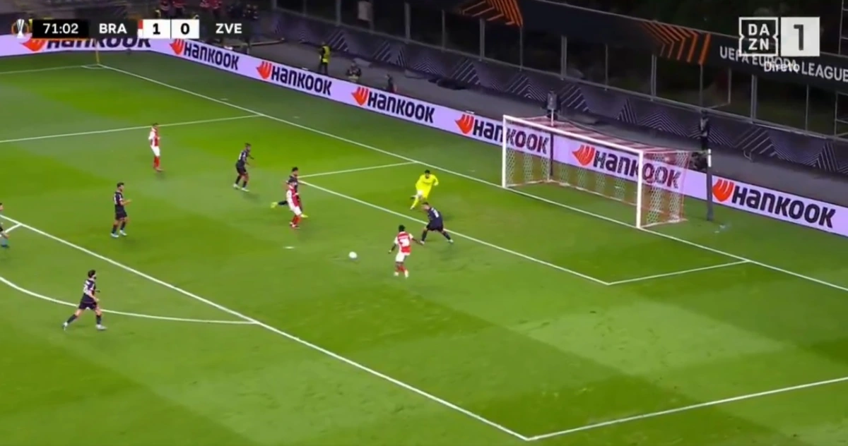 Imagem de contexto do artigo Dorgeles estreia-se a marcar pelo Braga diante do Estrela Vermelha. Veja