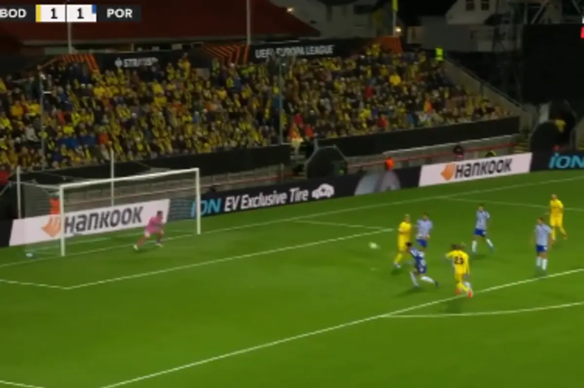 Imagem de contexto do artigo Reviravolta no Bodo/Glimt-FC Porto. Veja o golo de Hauge