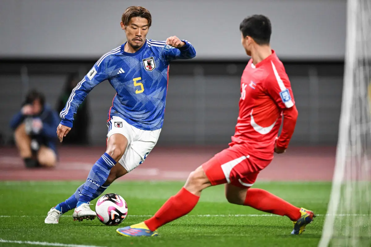 Morita com a camisola do Japão (Créditos: AFP)