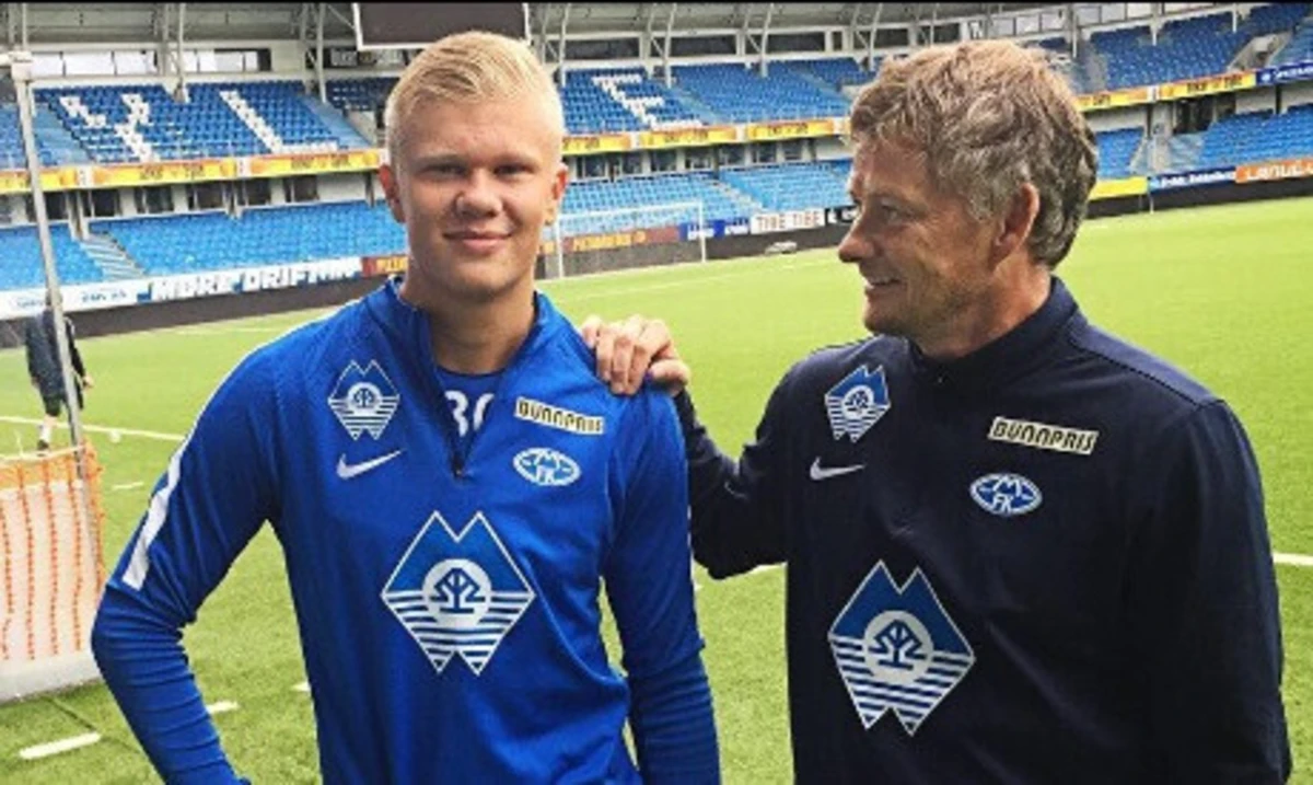 Haaland e Solksjaer, em 2018 (créditos: Instagram/Erling Haaland)