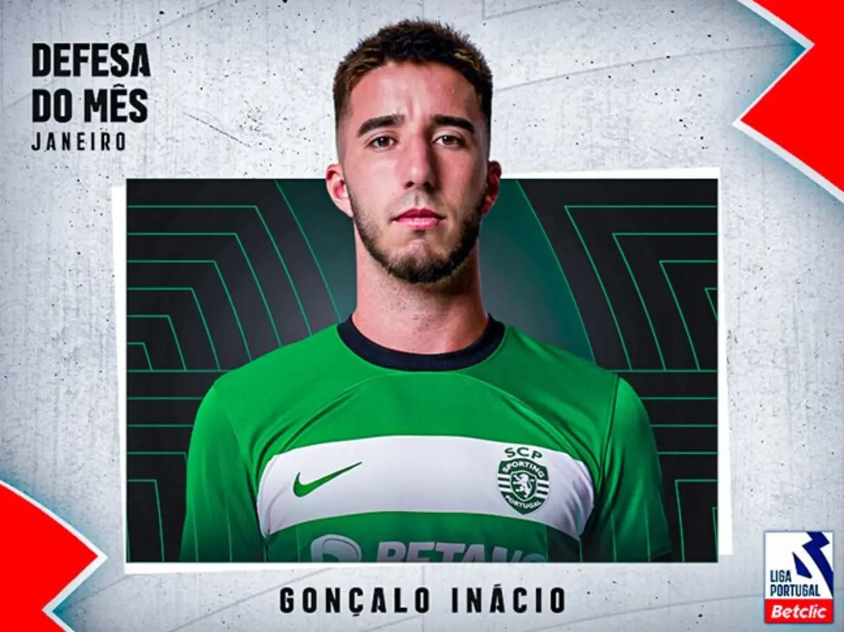 Imagem de contexto do artigo Gonçalo Inácio volta a ser eleito o Defesa do Mês da Liga Betclic