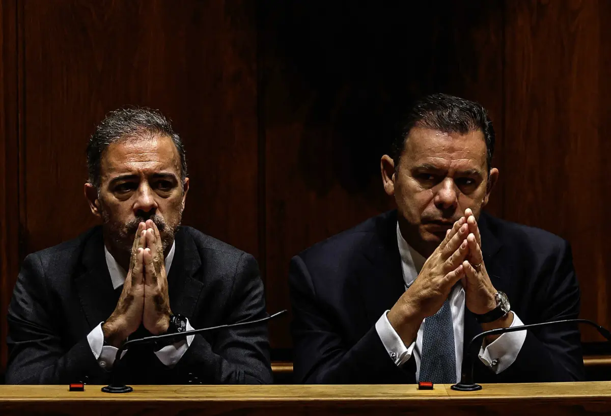 Pedro Duarte e o primeiro-ministro Luís Montenegro (créditos: Leonardo Negrão)