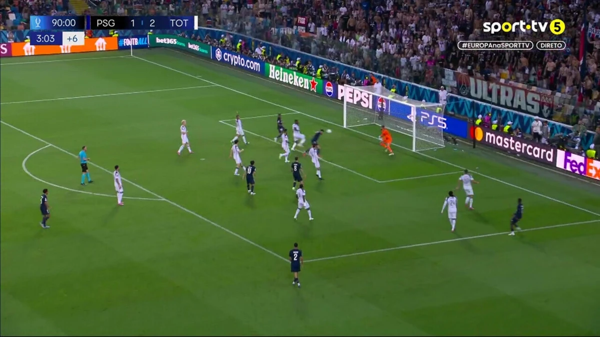 Imagem de contexto do artigo Supertaça Europeia: Gonçalo Ramos empata o PSG-Tottenham aos 90'+4'. Ora veja