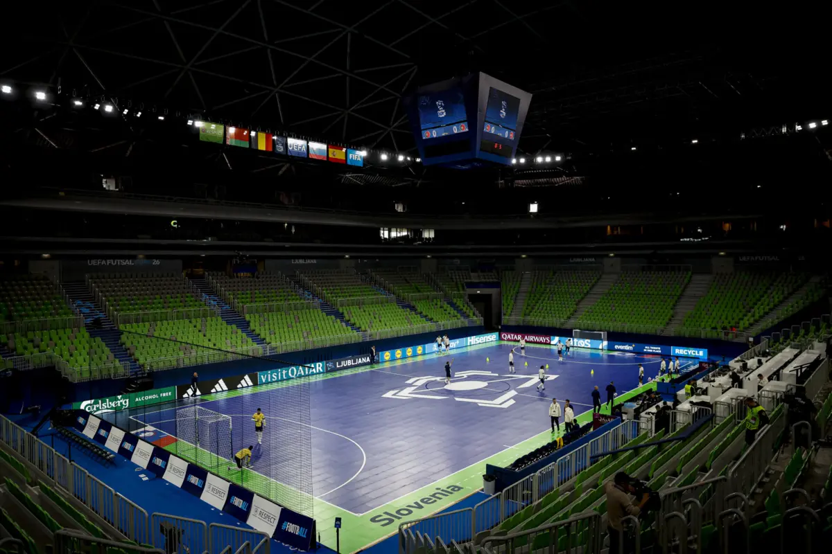 Imagem de contexto do artigo Portugal goleia Bélgica nos quartos de final do Europeu de futsal: recorde o jogo