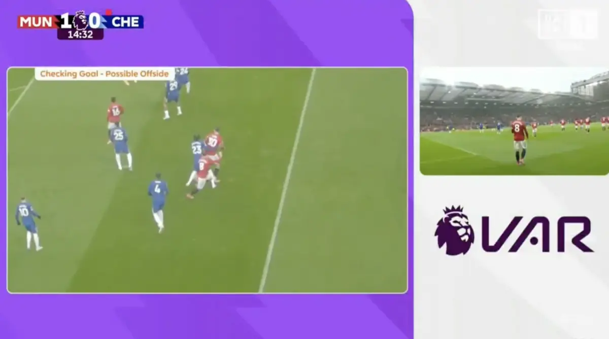 Imagem de contexto do artigo Bruno Fernandes abriu o marcador do United-Chelsea por uma unha negra. Veja