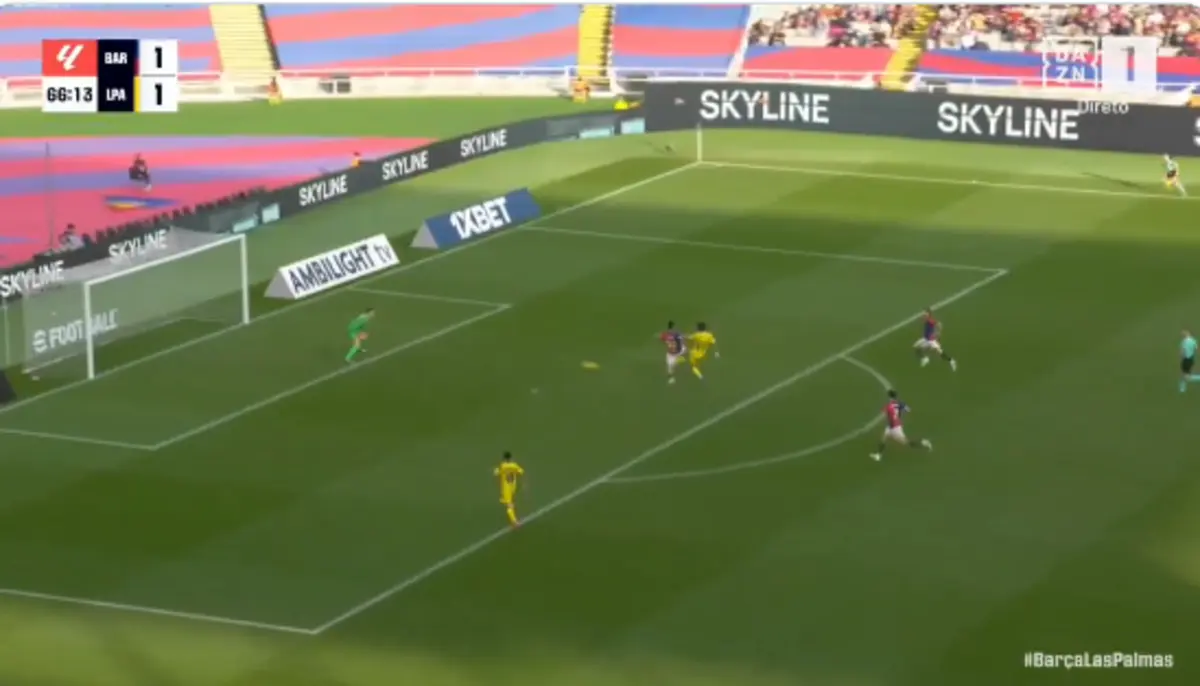 Imagem de contexto do artigo Surpresa: Las Palmas vence Barcelona com este golo de Fábio Silva