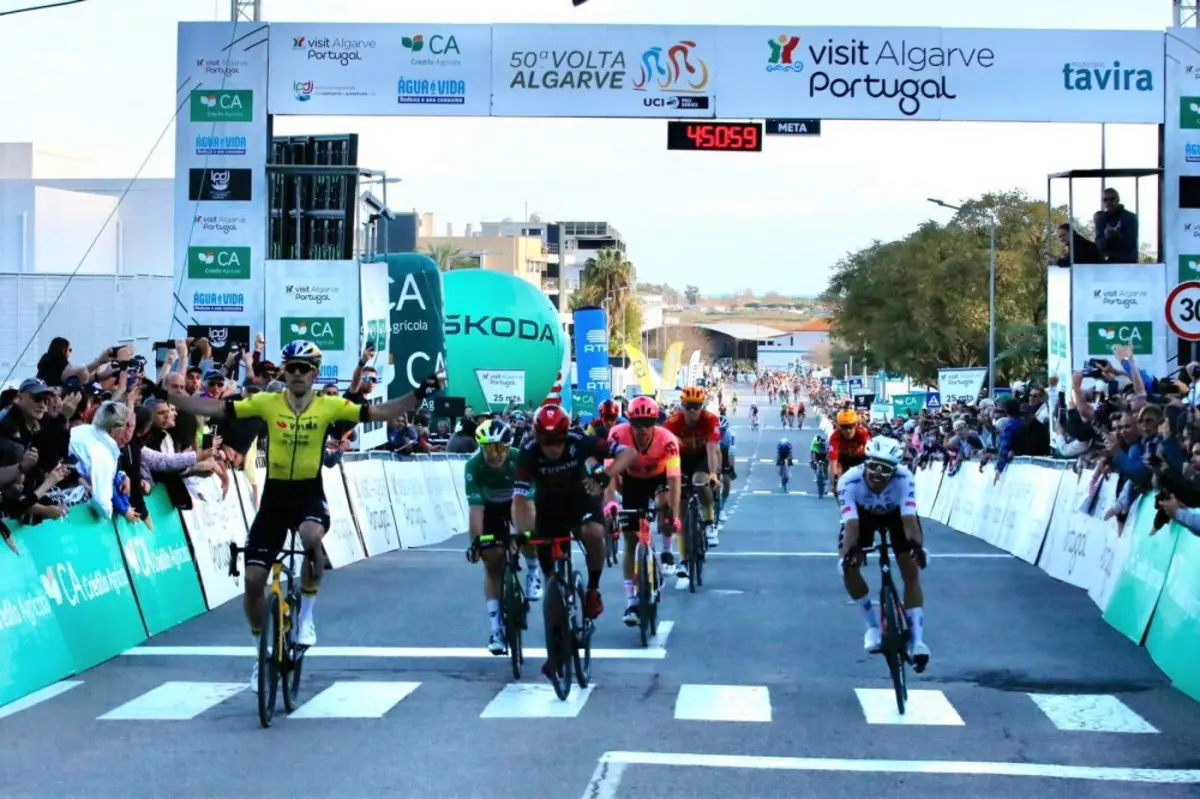 Wout van Aert venceu em Tavira (Créditos: UVP - Federação Portuguesa de Ciclismo)
