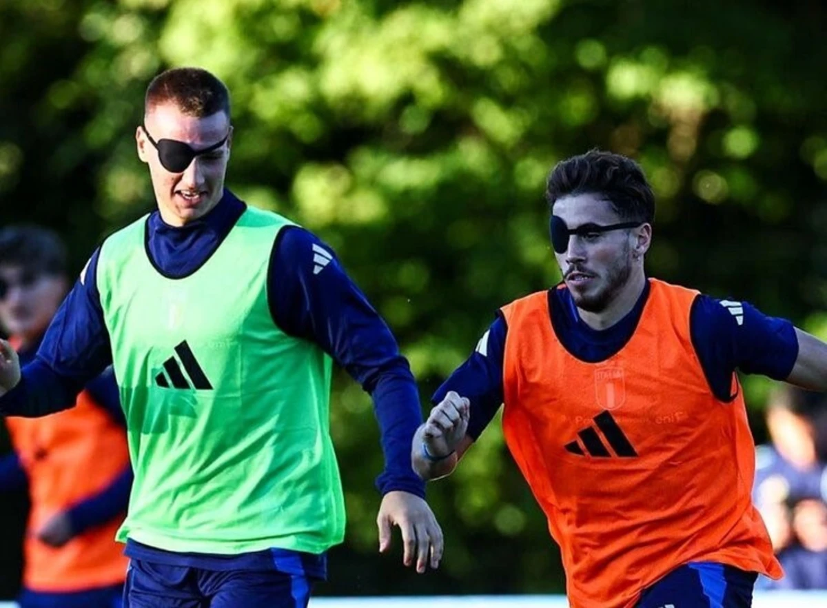 Treino da seleção italiana de sub-21