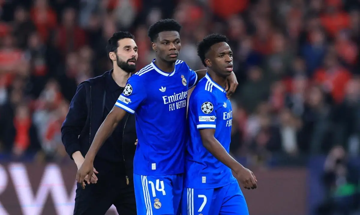 Álvaro Arbeloa, Aurélien Tchouaméni e Vinícius Júnior