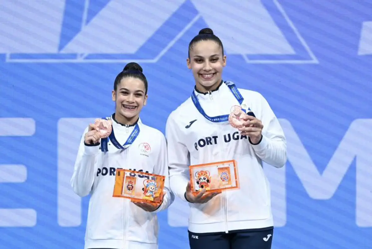 Beatriz Carneiro e Inês Faria (Créditos: Federação de Ginástica de Portugal)
