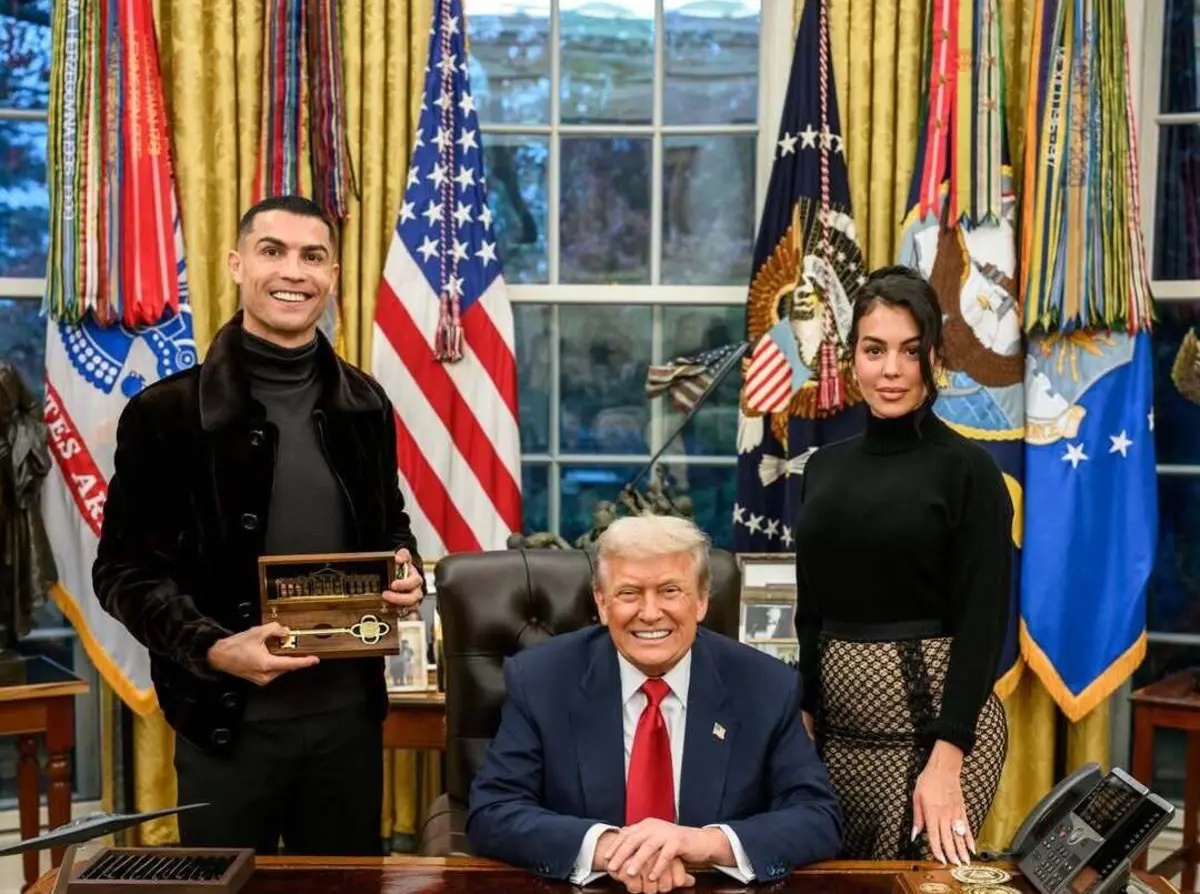 Cristiano Ronaldo, Donald Trump e Georgina Rodríguez