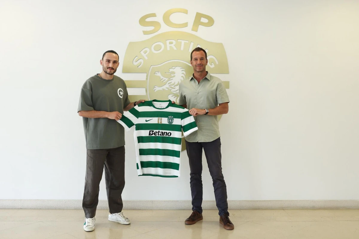 Giorgi Kochorashvili e Frederico Varandas (Créditos: Sporting)