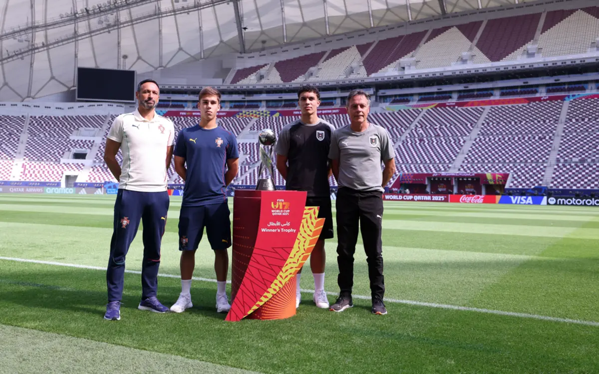 Imagem de contexto do artigo Eis os onzes iniciais do Portugal-Áustria, final do Mundial sub-17