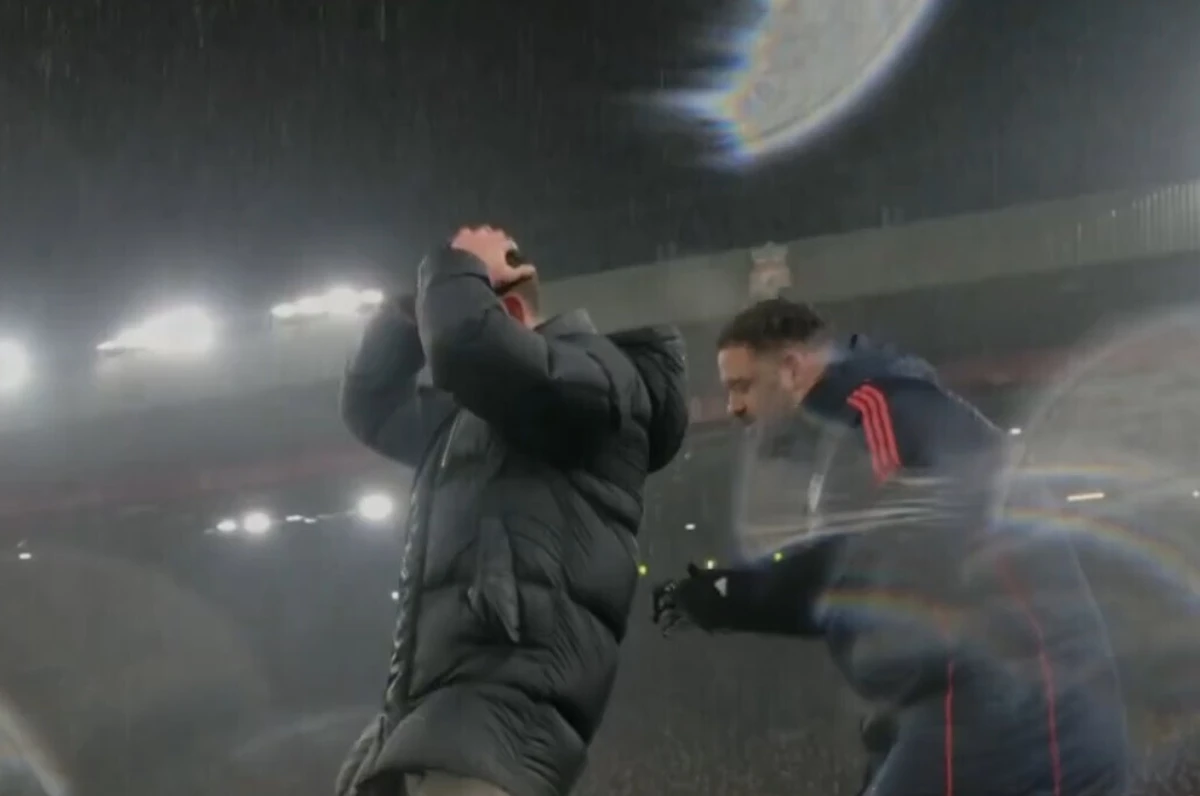 Imagem de contexto do artigo A reação de Rúben Amorim e dos jogadores do Manchester United ao remate por cima de Maguire