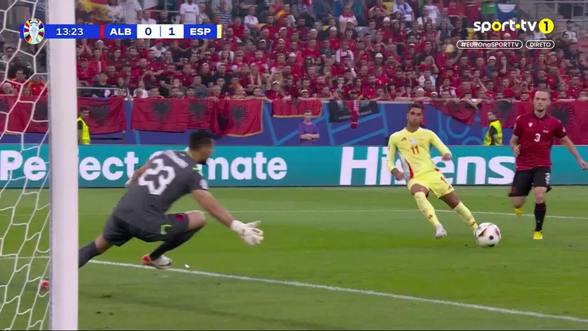 Imagem de contexto do artigo Ferran Torres adianta a Espanha contra a Albânia. Veja o golo