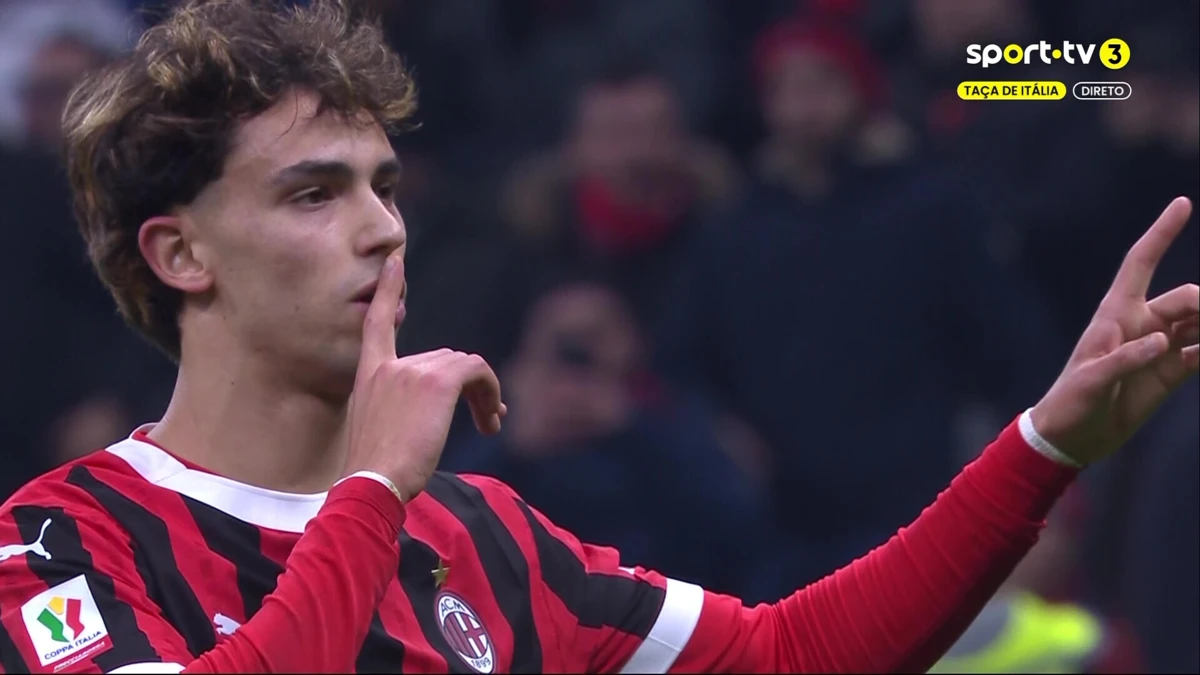 Imagem de contexto do artigo João Félix entra e marca no Milan-Roma com finalização de classe. Veja o golo