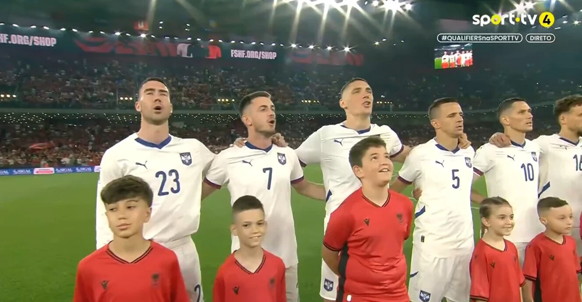 Imagem de contexto do artigo Hino da Sérvia gerou assobiadela gigantesca na Albânia: veja o vídeo