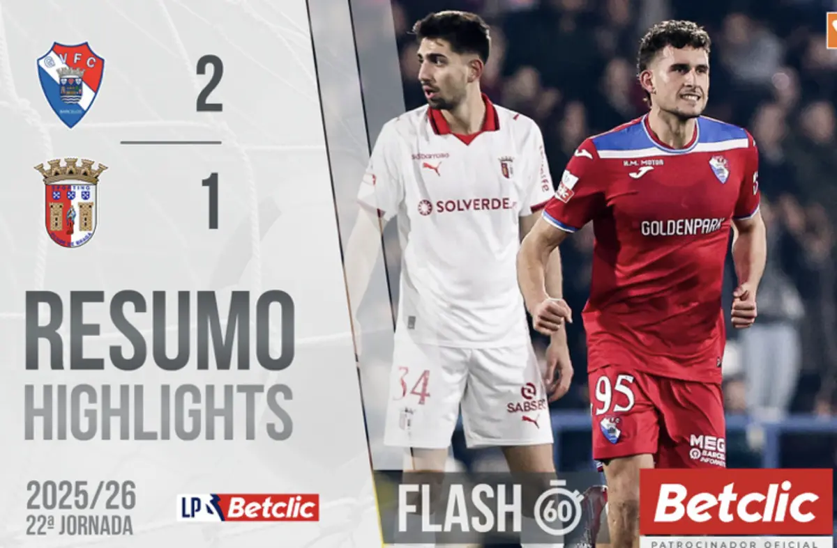 Imagem de contexto do artigo O triunfo do Gil Vicente sobre o Braga para ver neste resumo de um minuto