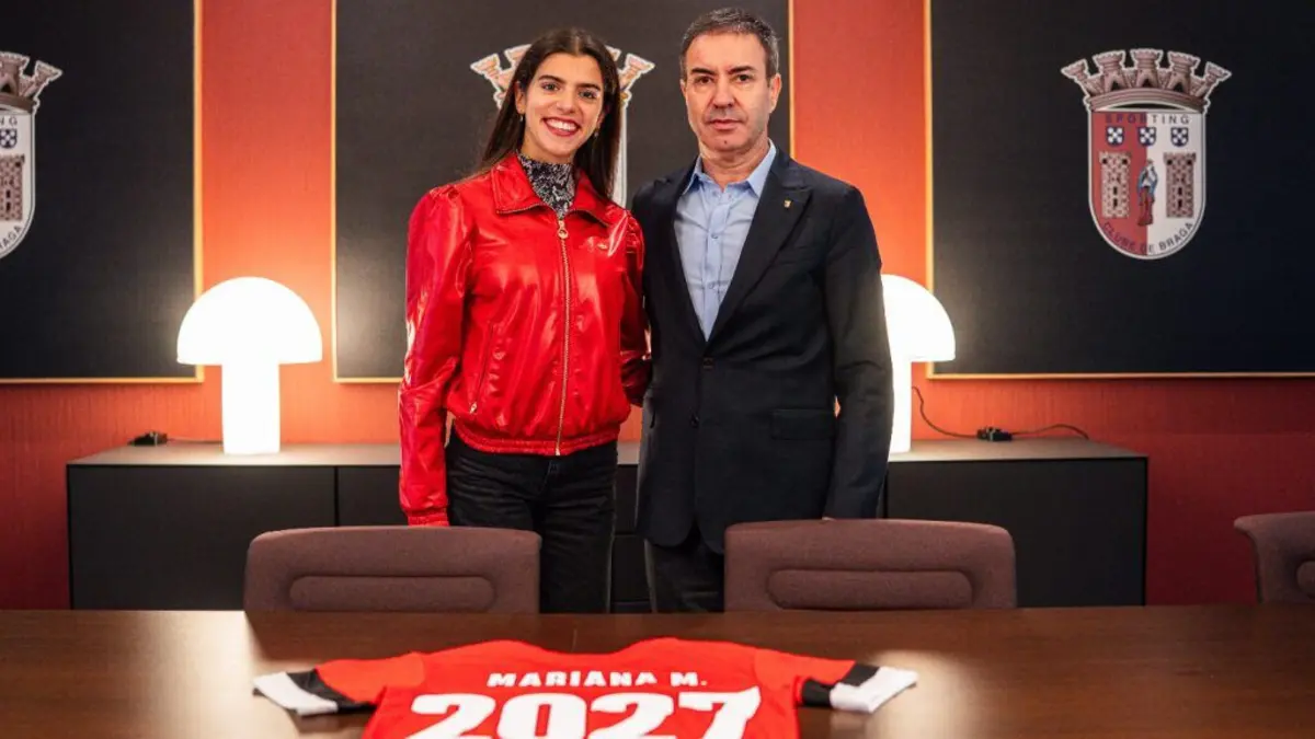 Mariana Machado com António Salvador (Créditos: SC Braga)