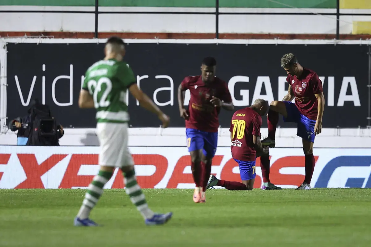 Festejo do golo de Fabricio Simões