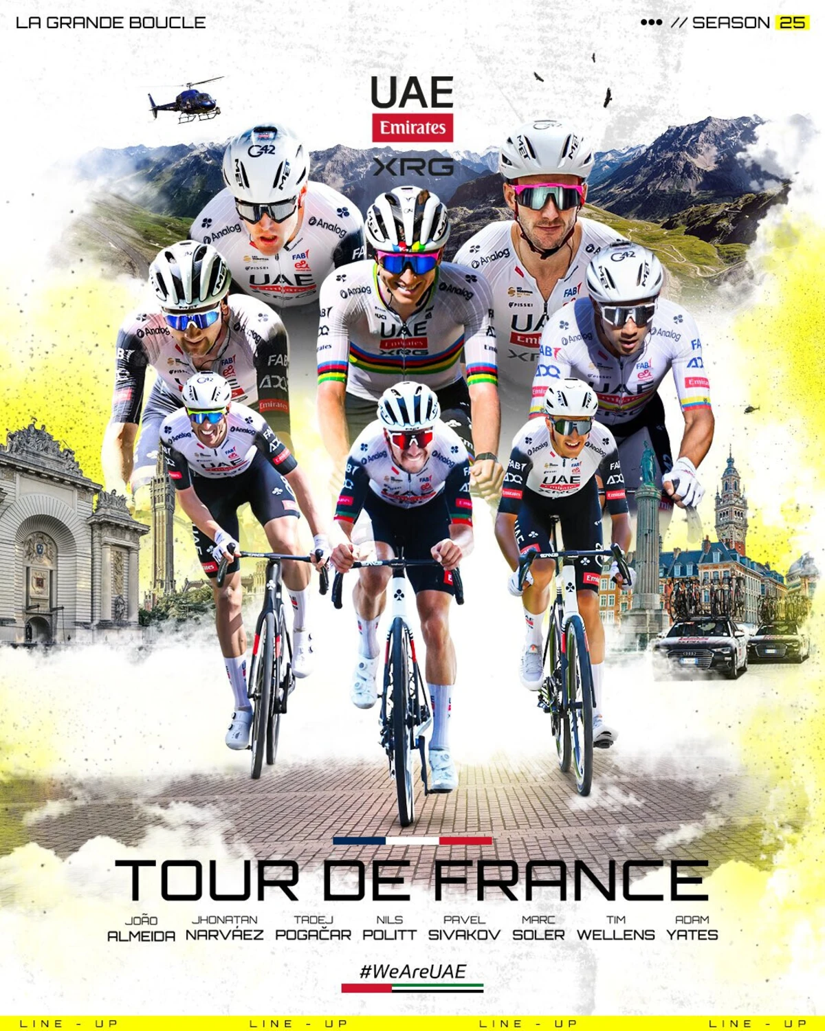 Imagem de contexto do artigo João Almeida confirmado no Tour a apoiar o líder Pogacar