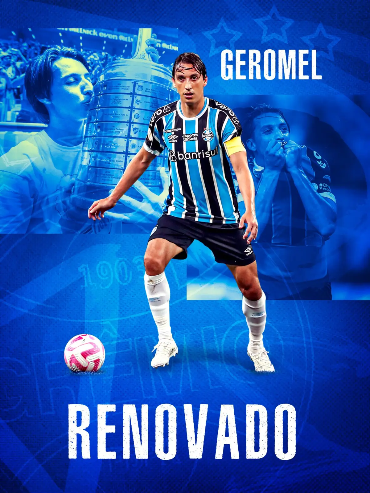 Imagem de contexto do artigo Geromel renova por seis meses com o Grémio
