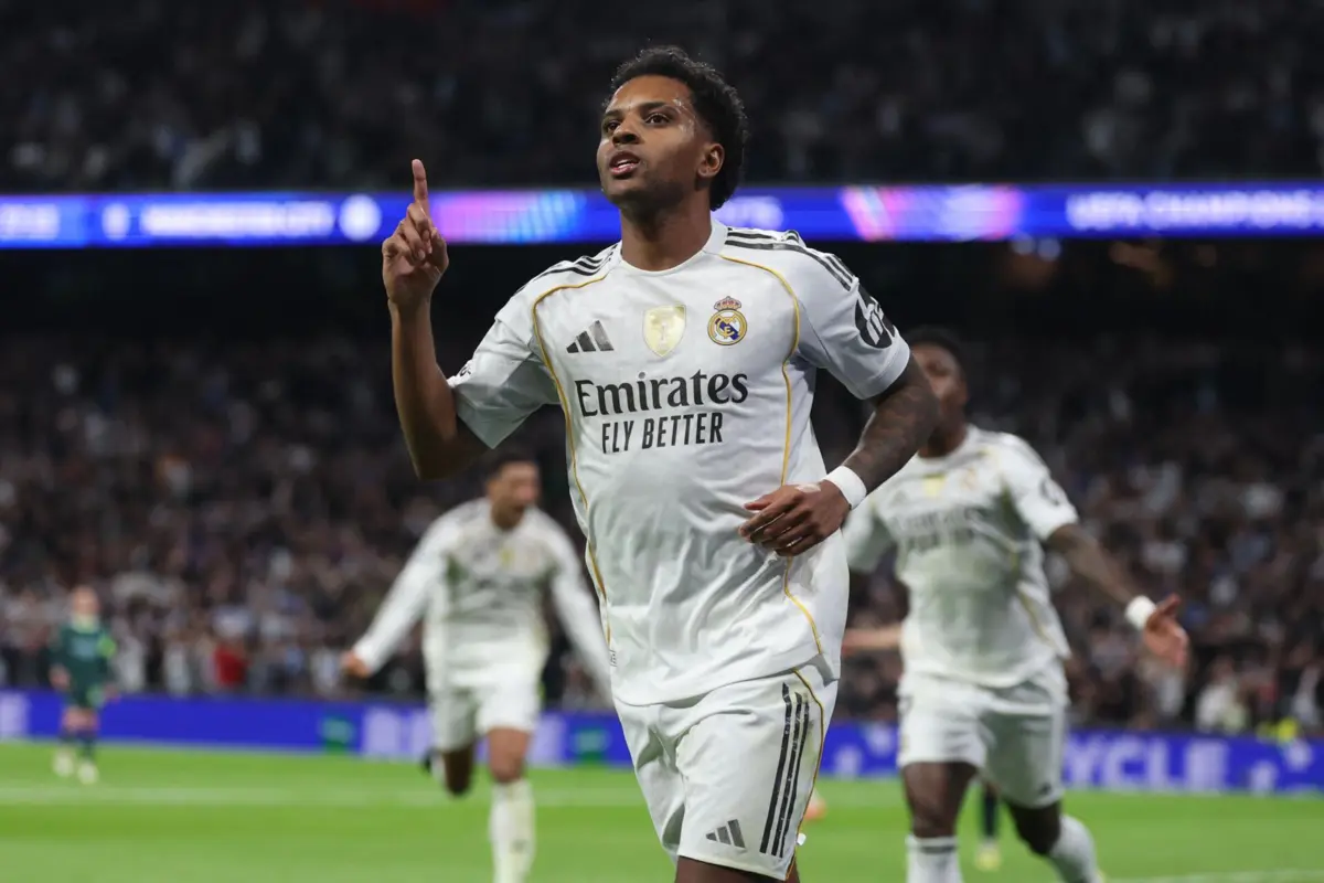 Rodrygo marcou frente ao Manchester City