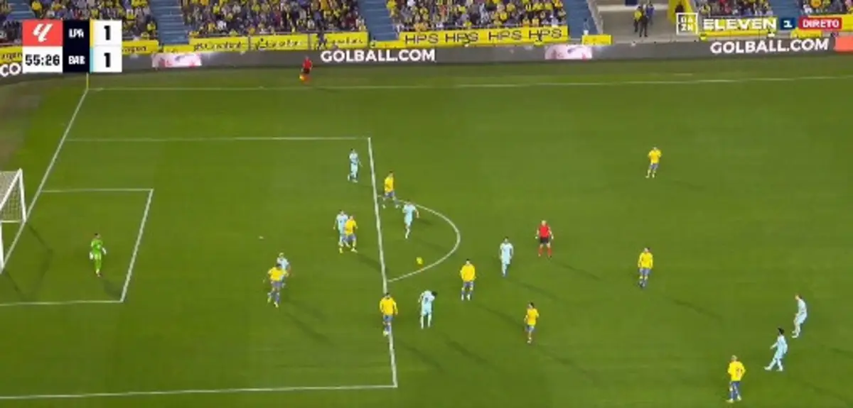 Golo de Ferran Torres (créditos: DAZN)