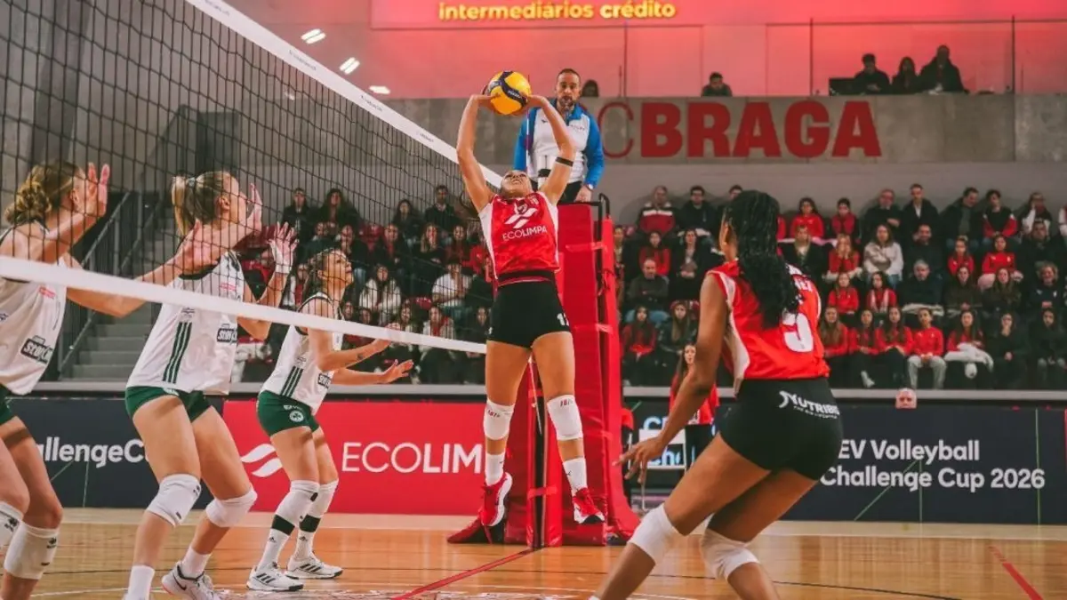 Imagem de contexto do artigo Braga perde em casa frente ao Panathinaikos na Taça Challenge de voleibol