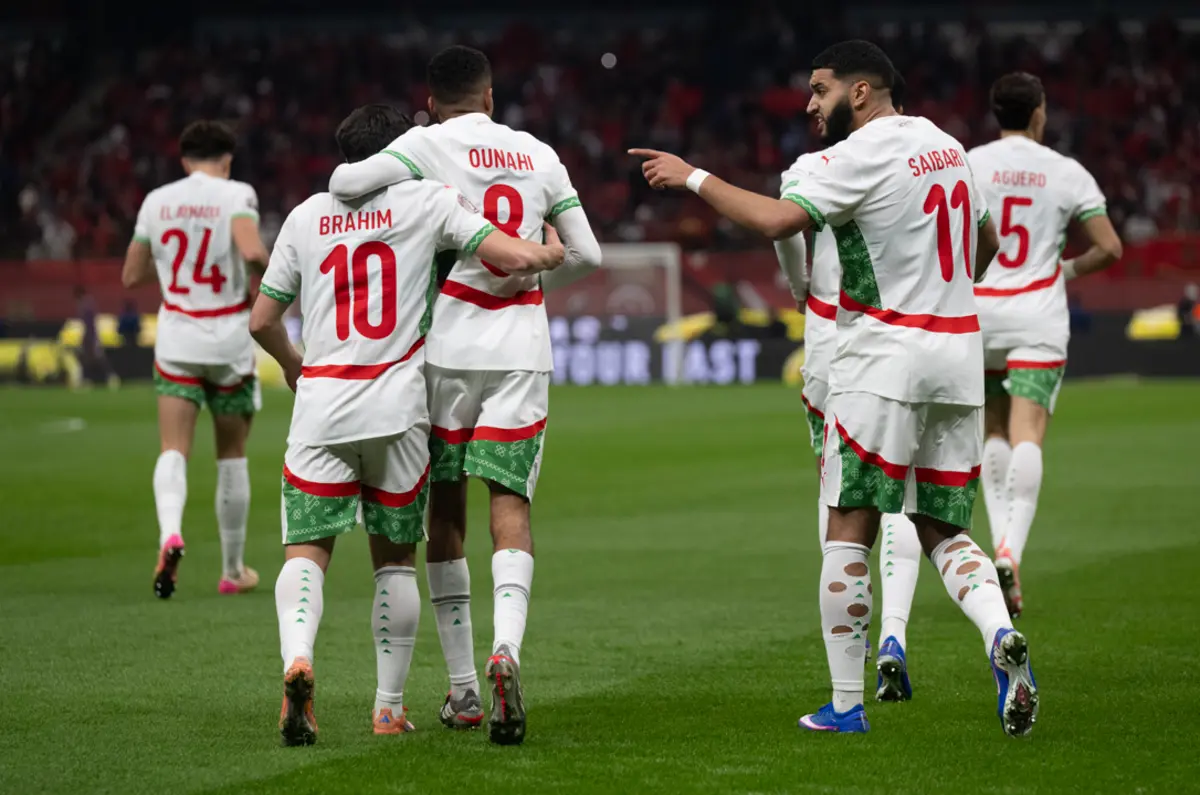 Festa dos jogadores marroquinos