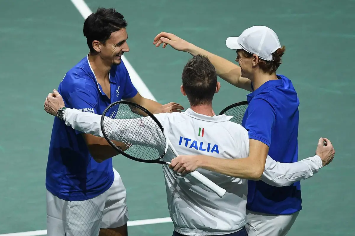 Seleção italiana de ténis (Créditos: JORGE GUERRERO / AFP)