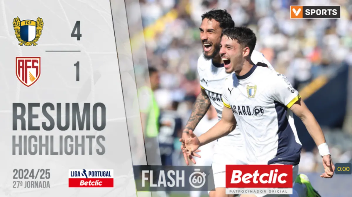 Imagem de contexto do artigo Veja os cinco golos do Famalicão-Aves SAD em menos de um minuto