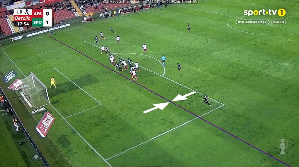 Imagem de contexto do artigo VAR valida golo de Diomande no Aves SAD-Sporting. Veja o lance