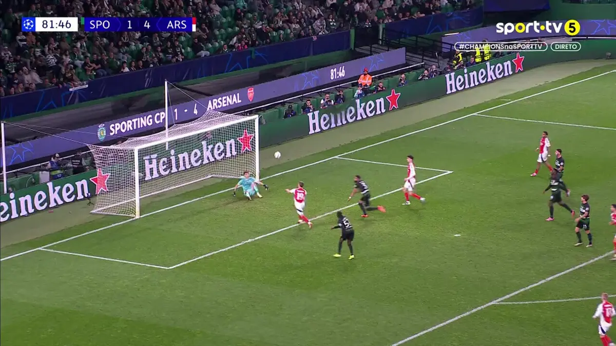 Imagem de contexto do artigo Sporting-Arsenal: Trossard marca a "manita". Ora veja