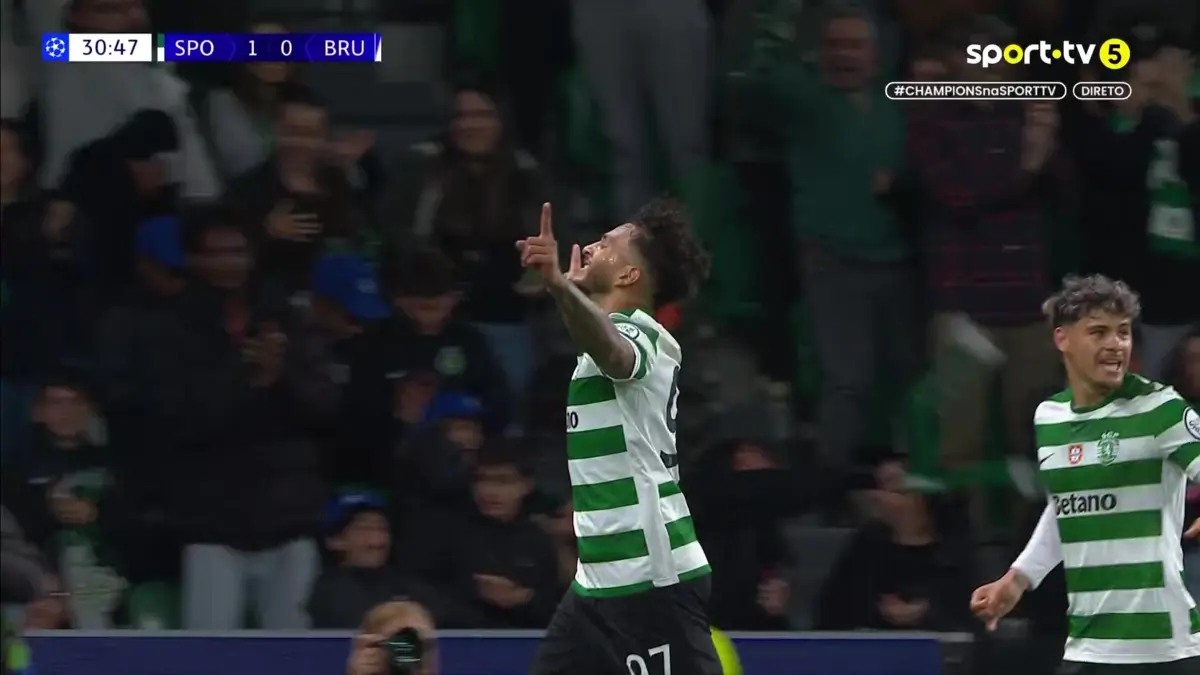 Imagem de contexto do artigo Sporting-Club Brugge: classe de Luis Suárez e leões ampliam vantagem. Ora veja