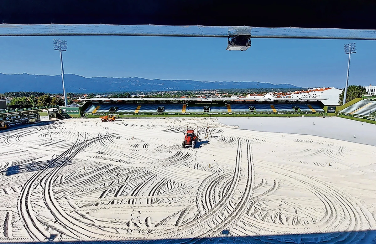 mudança relvado tondela