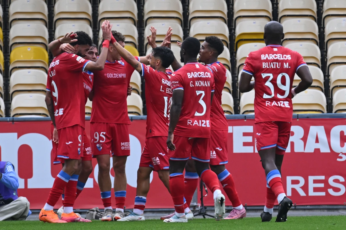 Jogadores do Gil Vicente festejam