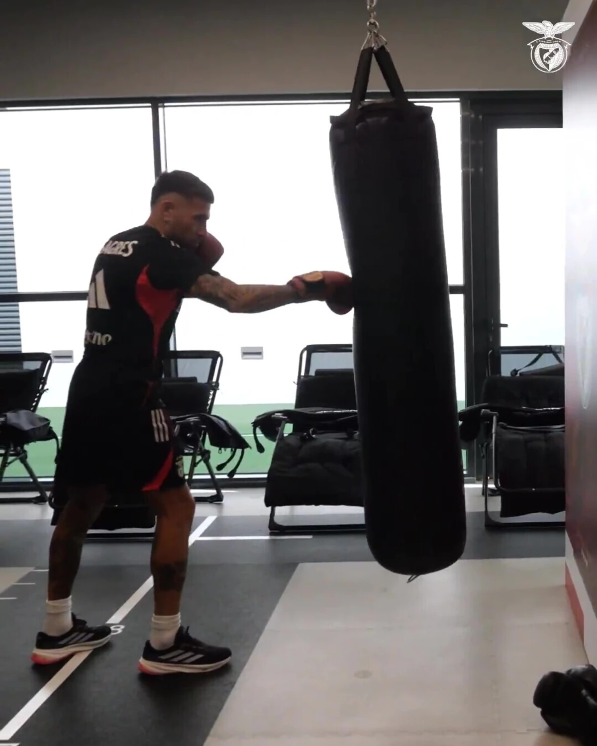 Imagem de contexto do artigo Otamendi recebeu Richard Ríos com luvas de boxe: "Vamos ver quem é o mais velho agora!"