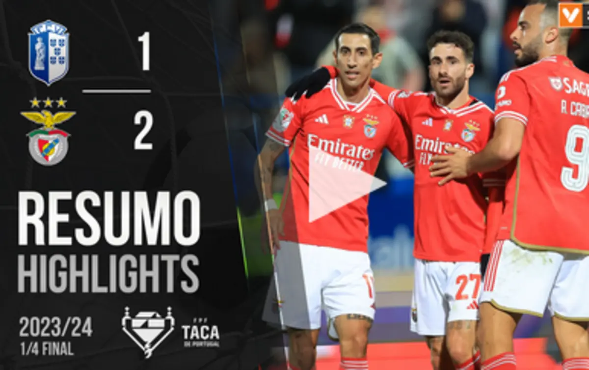 Imagem de contexto do artigo Benfica vence Vizela na Taça de Portugal e pela margem mínina. Assista ao resumo