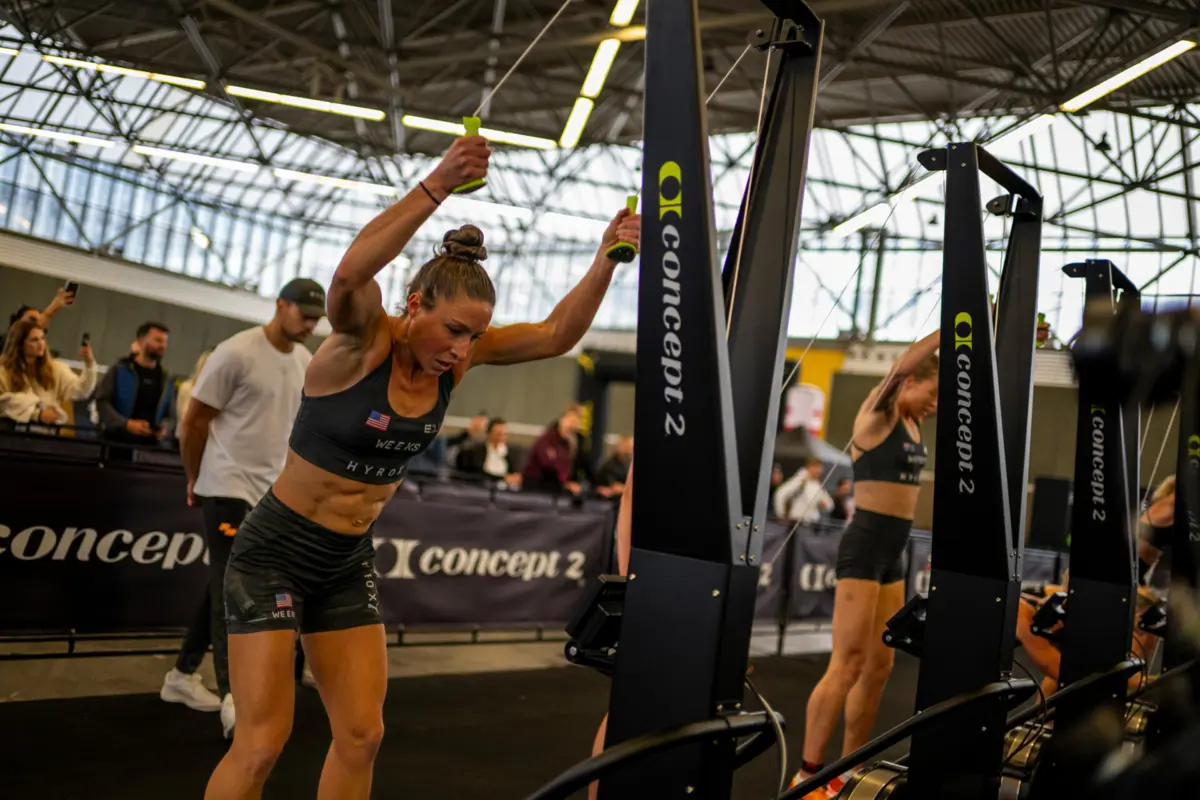 Lauren Weeks seen during the Elite 15 at the Hyrox Major in Amsterdam, Netherlands on October 10, 2024. // Joerg Mitter / Red Bull Content Pool // SI202410110168 // Usage for editorial use only //