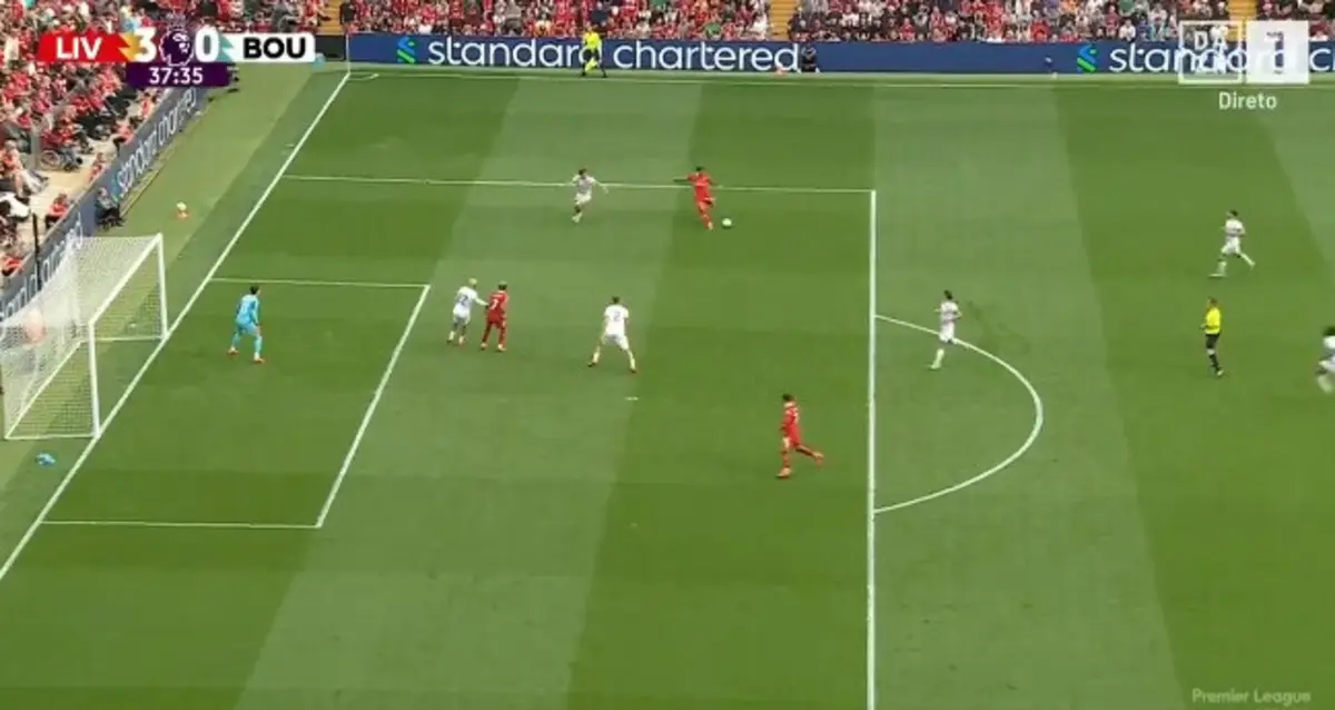 Golo de Darwin (créditos: DAZN)