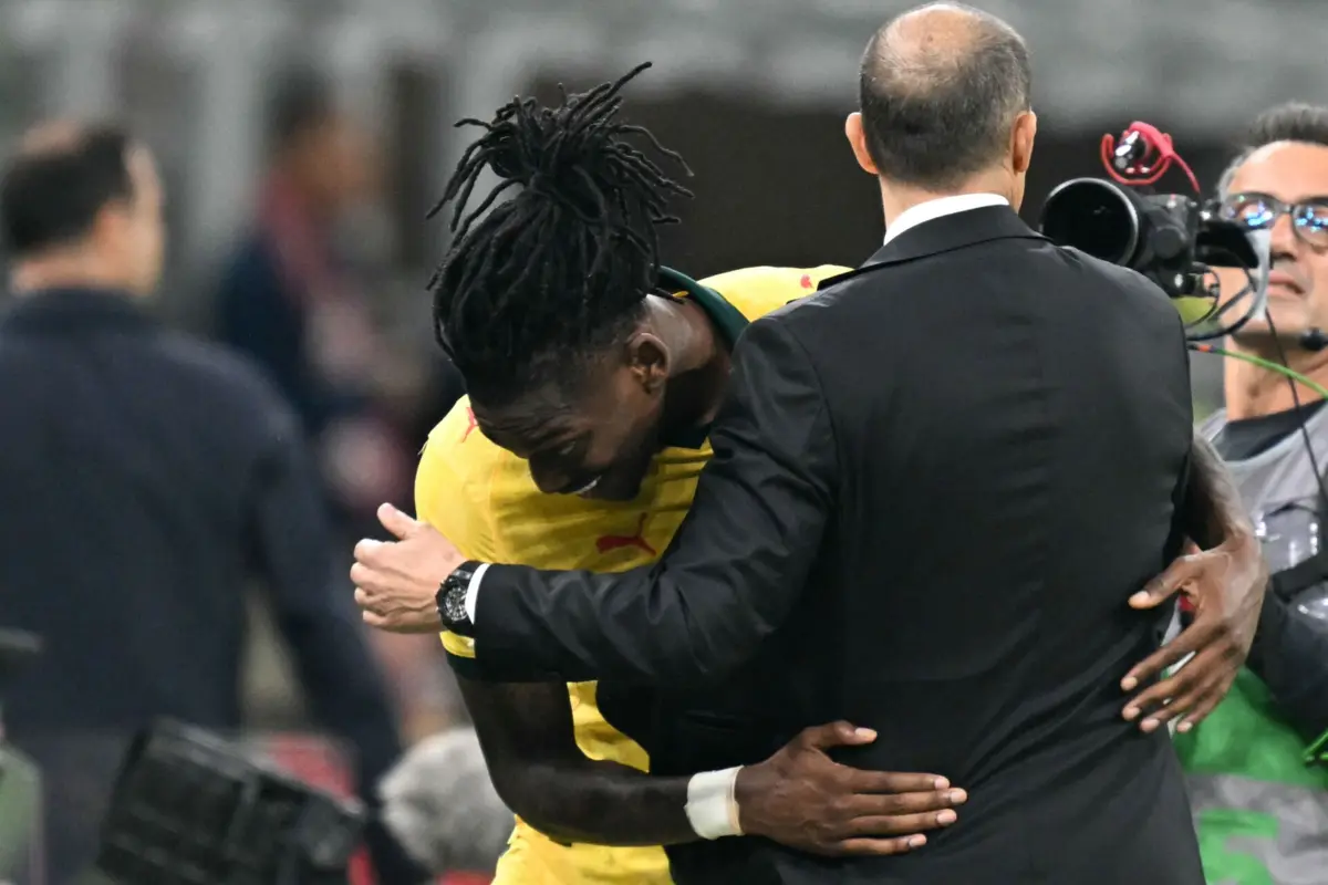 Rafael Leão e Massimiliano Allegri