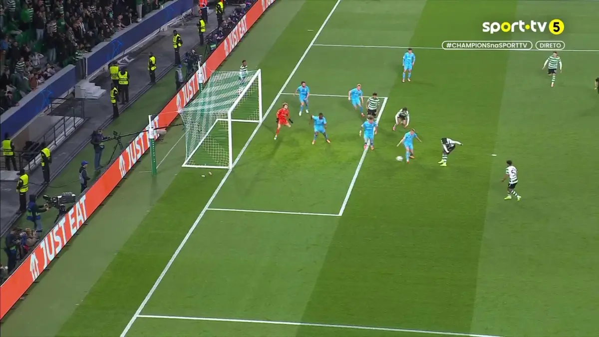 Imagem de contexto do artigo Sporting-Club Brugge: arrancada de Catamo e golo na recarga de Quenda. Ora veja