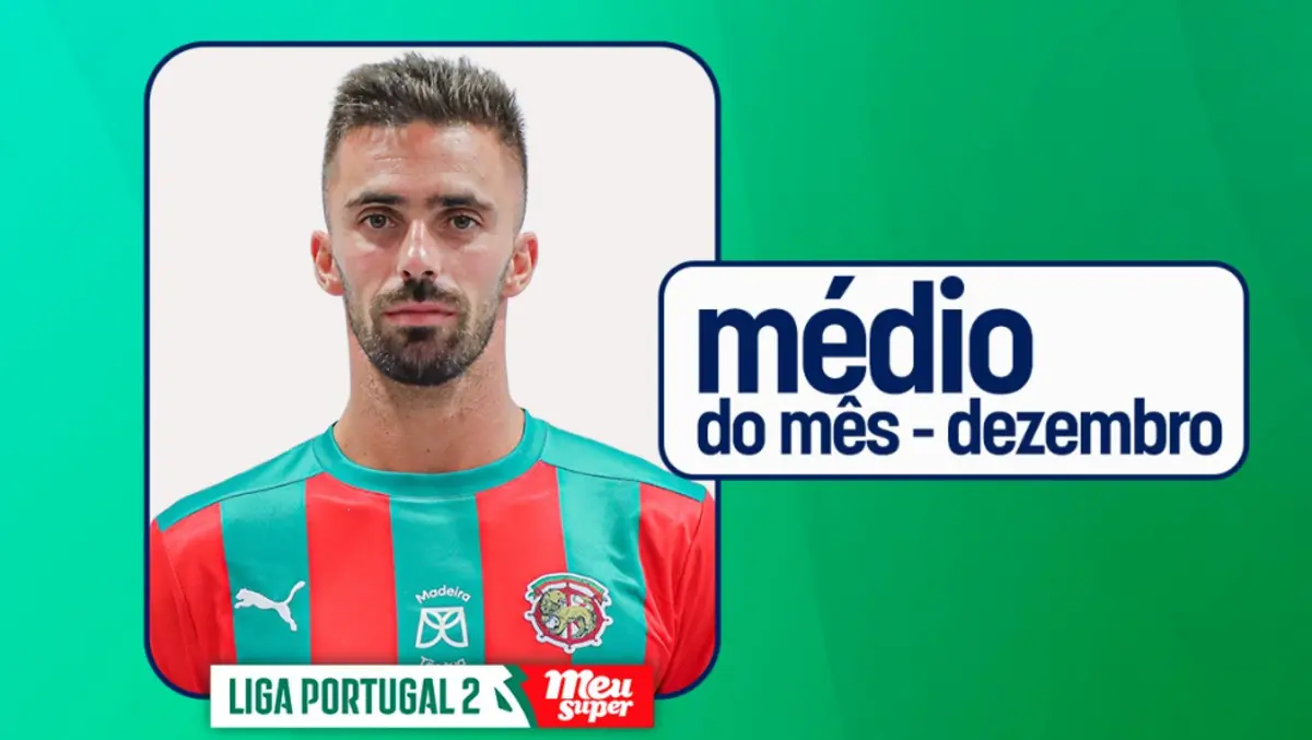 Imagem de contexto do artigo Carlos Daniel eleito o melhor médio de dezembro na II Liga