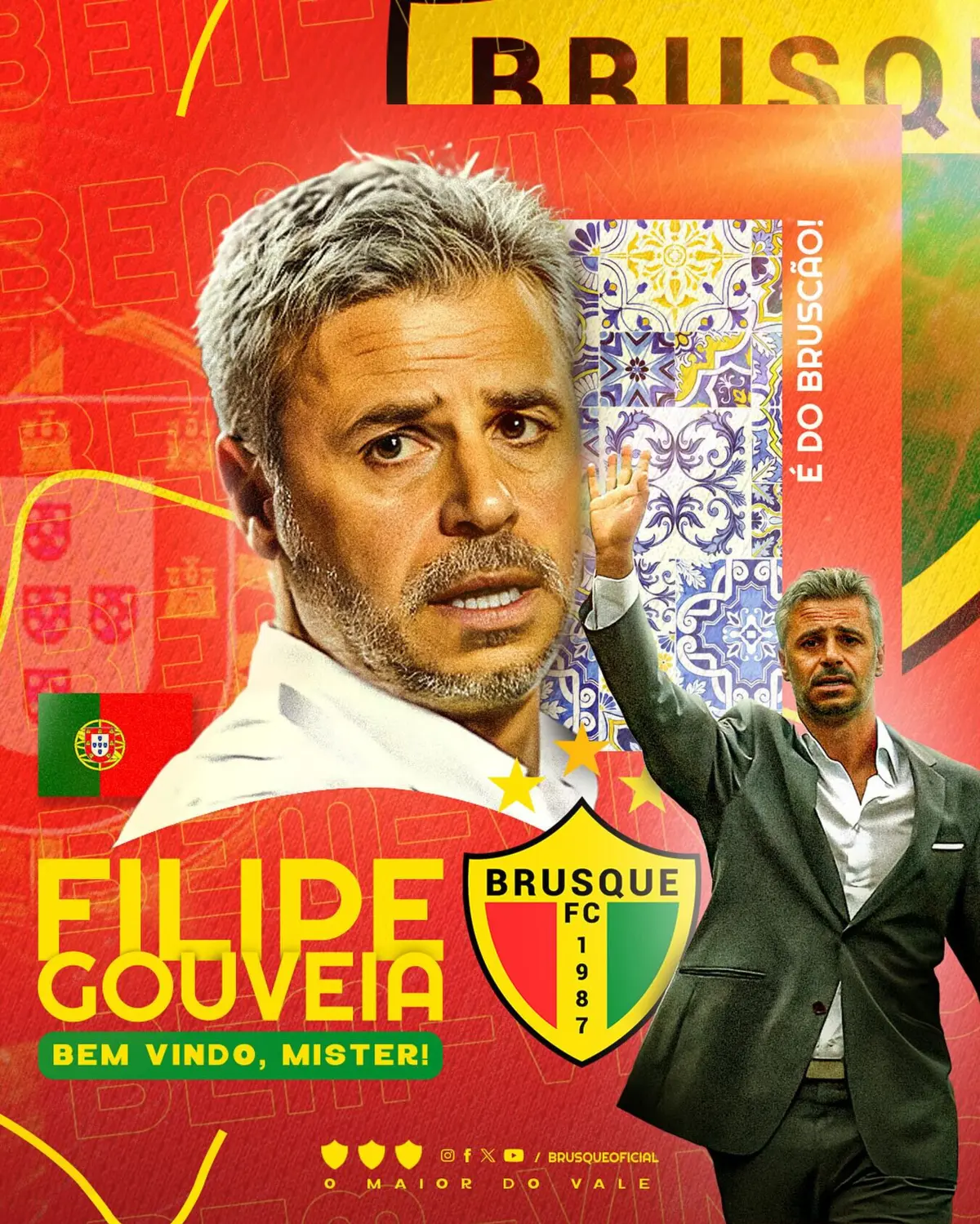 Imagem de contexto do artigo Filipe Gouveia vai treinar clube do campeonato Catarinense do Brasil